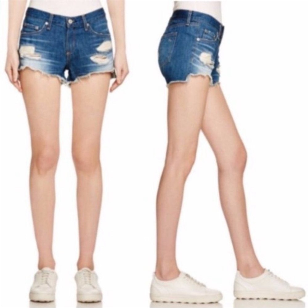 Rag & Bone the cut off shorts denim jean distressed size 30 in freeport